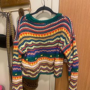 beginning boutique colorful sweater